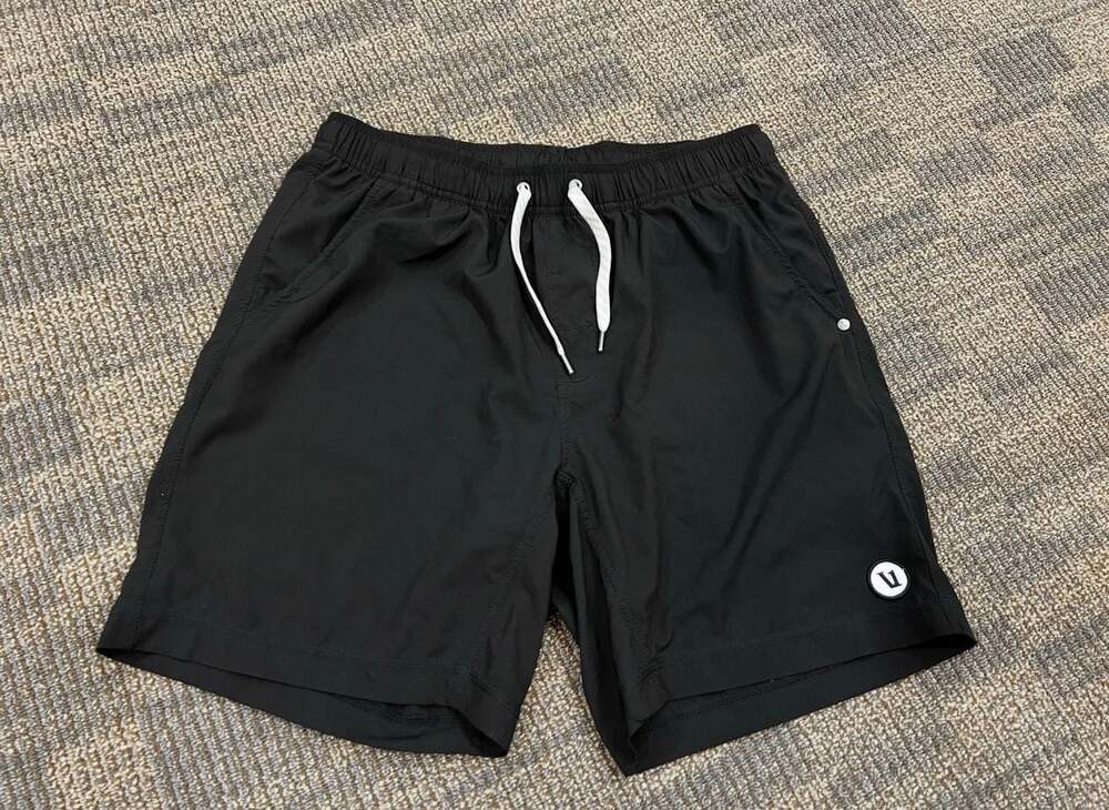 Vuori Men's Kore Short - Black Lined Athletic Shorts Size Large